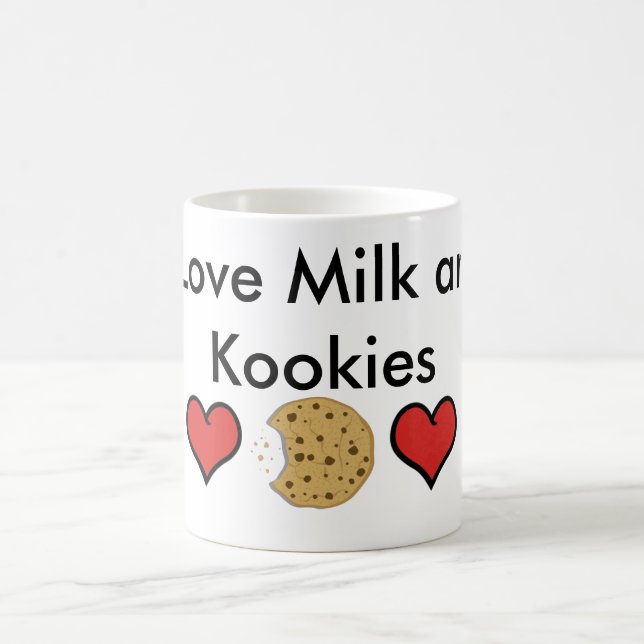 Amo la leche y la taza de Kookies (Centro)