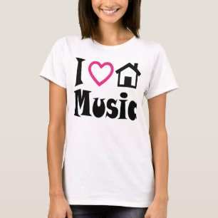 Amo la luz de la camiseta de la música de la casa