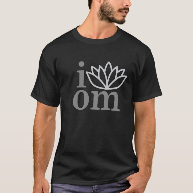 Amo la meditación T centrado camisa de la yoga de (Anverso)