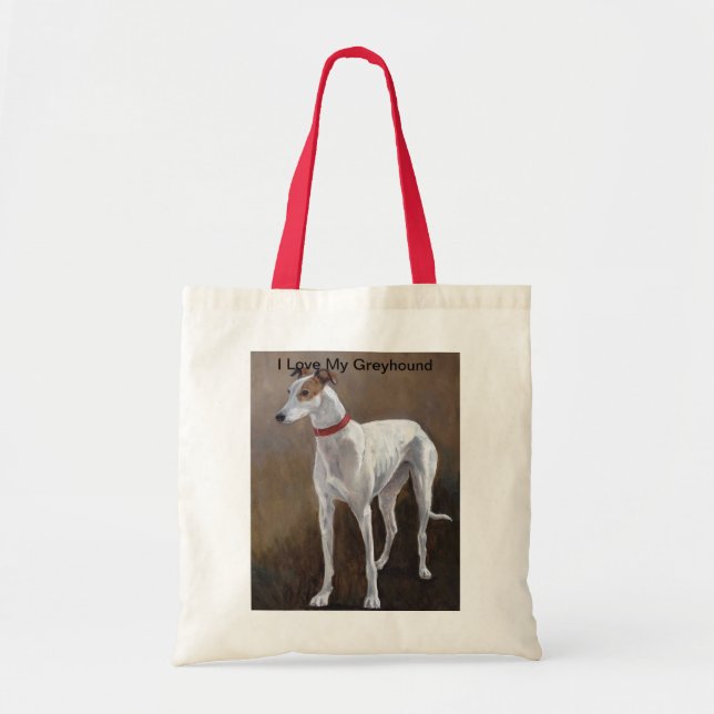 Amo la mi bolsa de asas del arte del perro del (Frente)