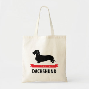 Amo la mi bolsa de asas del Dachshund