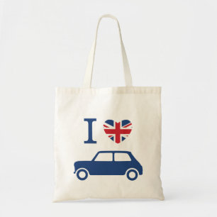 Amo la mini bolsa de asas de los toneleros - azul