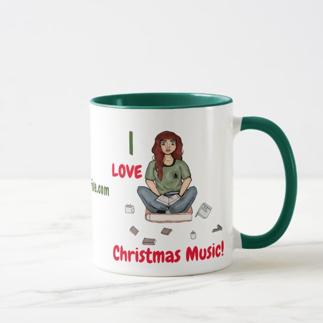 ¡Amo la música de los Navidades! Taza (Derecha)