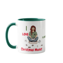 ¡Amo la música de los Navidades! Taza
