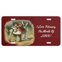 Amo la placa de licencia de febrero
