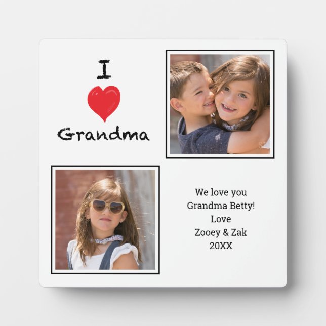 Amo la placa fotográfica de la abuela 2 (Frente)