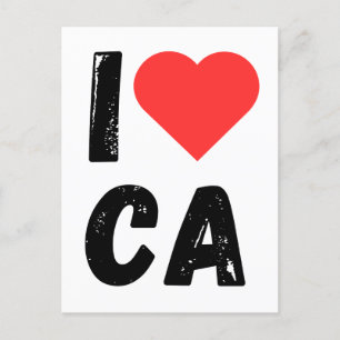 Amo la postal de California Postcard de I Heart