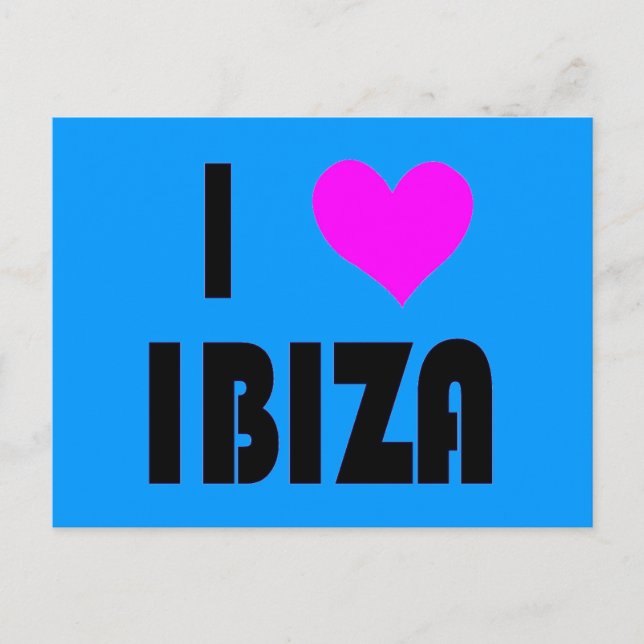 Amo la postal de Ibiza (Anverso)