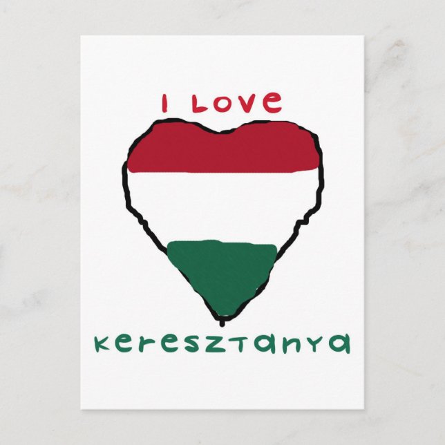 Amo la postal de Keresztanya (Anverso)
