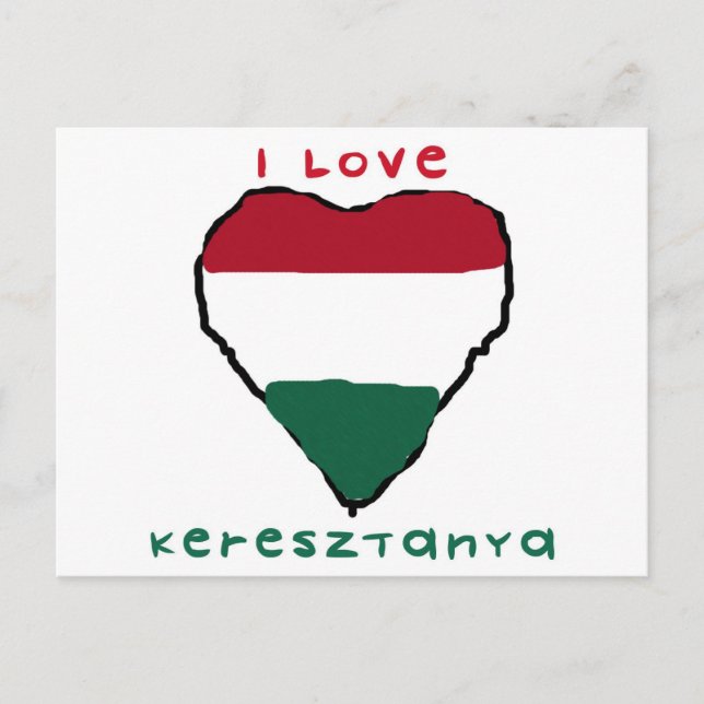 Amo la postal de Keresztanya (Anverso)