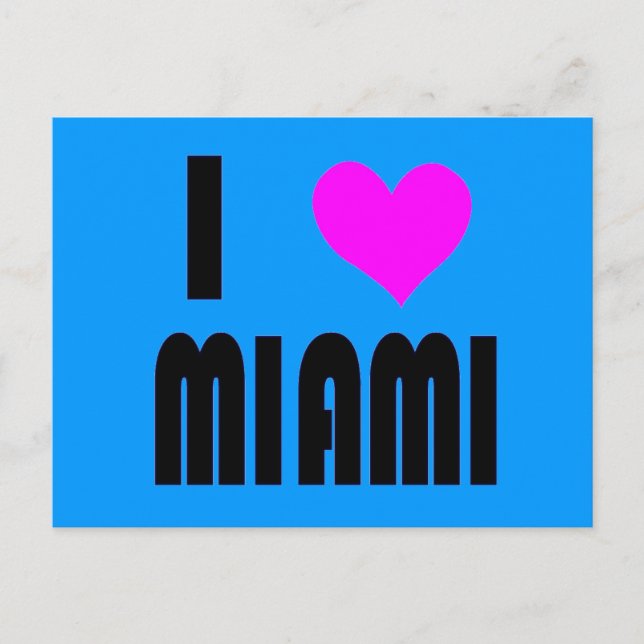 Amo la postal de Miami Florida (Anverso)
