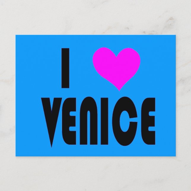 Amo la postal de Venecia Italia (Anverso)