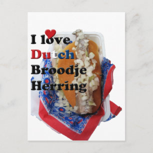 Amo la postal holandesa Broodje Herring