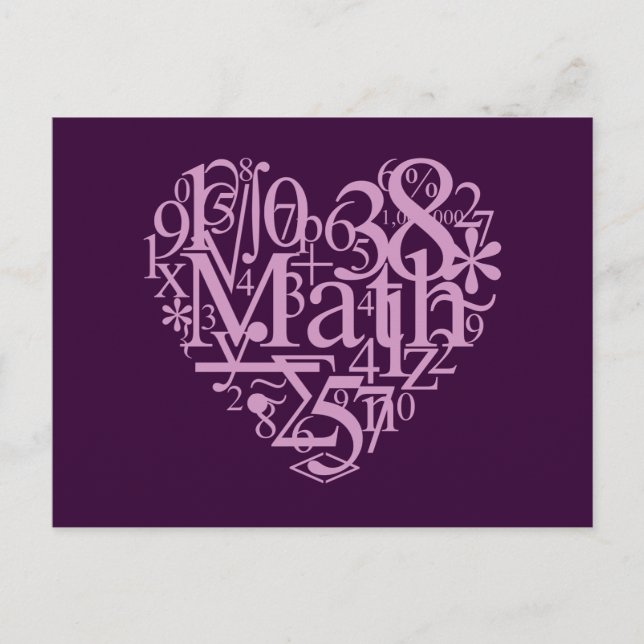 Amo la postal matemática (Anverso)
