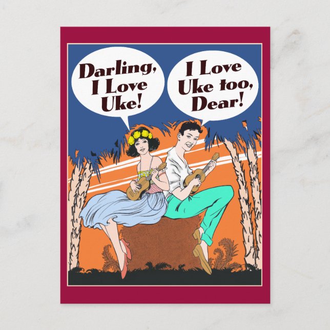 Amo la postal Uke (Anverso)
