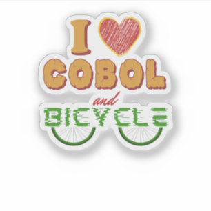 Amo la programación Cobol y la pegatina de la bici