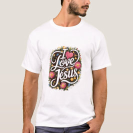 Amo la religión cristiana de las camisetas de Jesú