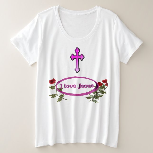 Amo la ropa de Jesús femenino (Anverso del diseño)