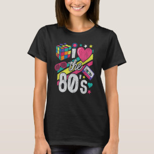 Amo la ropa de los 80 de la camiseta 80 para hombr
