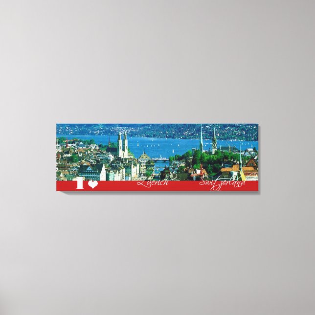 Amo la Suiza Zuerich - Lienzo envuelto (Anverso)