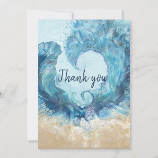 Amo la tarjeta de agradecimiento de la playa