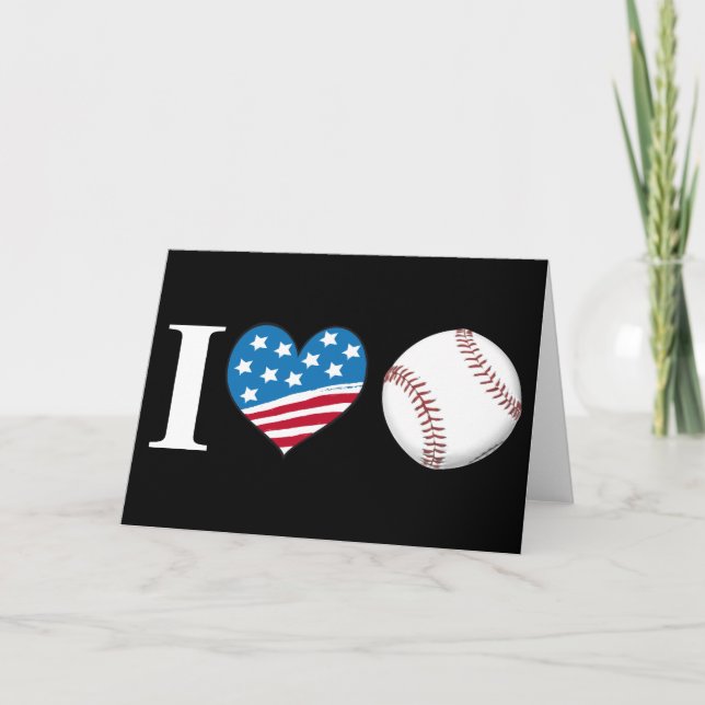 Amo la tarjeta de felicitación del BÉISBOL (Anverso)