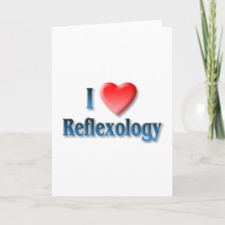 Amo la tarjeta de felicitación del Reflexology