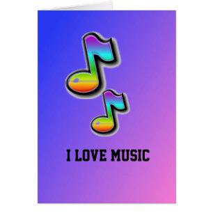 Amo la tarjeta de la música
