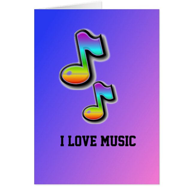 Amo la tarjeta de la música (Frente)