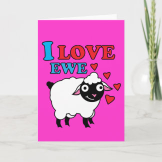 Amo la tarjeta de la oveja