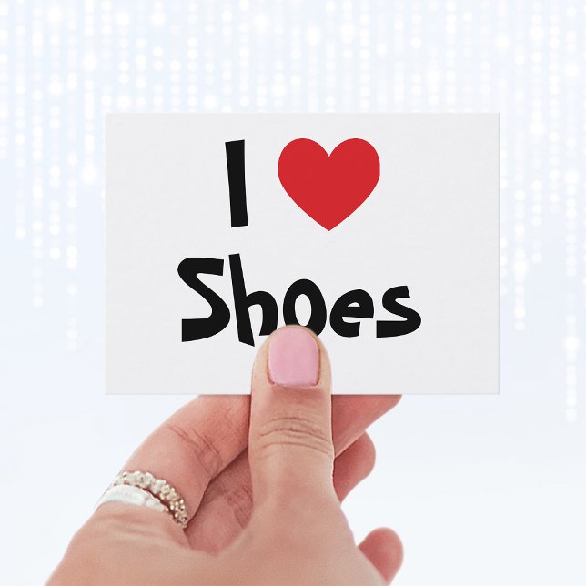 Amo la tarjeta de presentación de zapatos (Customizable I HEART BLANK business cards.)