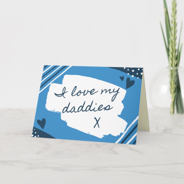 Amo la tarjeta del día del padre de mis padres (Anverso)