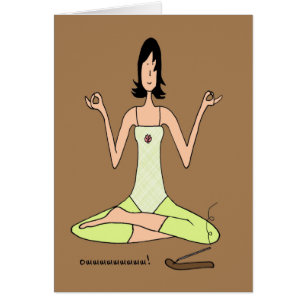 Amo la tarjeta del saludo/de nota de la yoga
