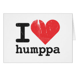 Amo la tarjeta plegable Humppa