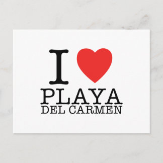 Amo la tarjeta postal de Playa del Carmen