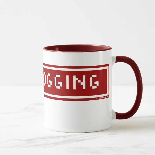 Amo la taza Blogging del botón del blog (Derecha)
