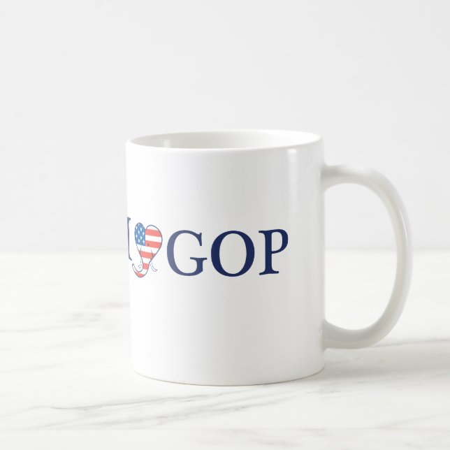 Amo la taza clásica del café con leche del GOP (Derecha)