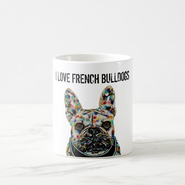 Amo la taza de Bulldoges franceses (Centro)