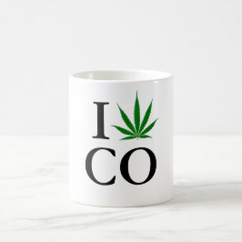 Amo la taza de café de la hoja del pote de