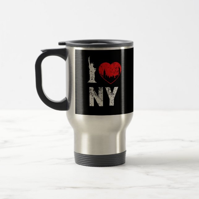 Amo la taza de café del viaje de NY Nueva York (Izquierda)