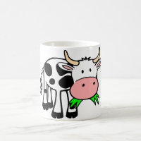 Amo la taza de café linda de la vaca de las vacas