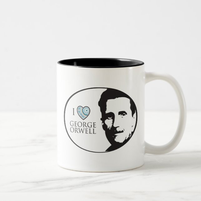 Amo la taza de George Orwell (Derecha)