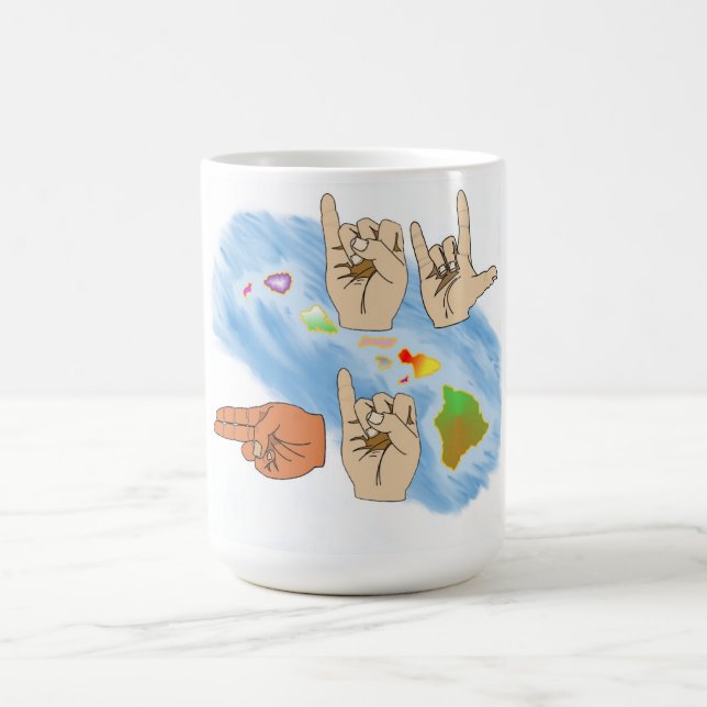 AMO LA TAZA DE LA BEBIDA DEL LENGUAJE DE SIGNOS DE (Centro)