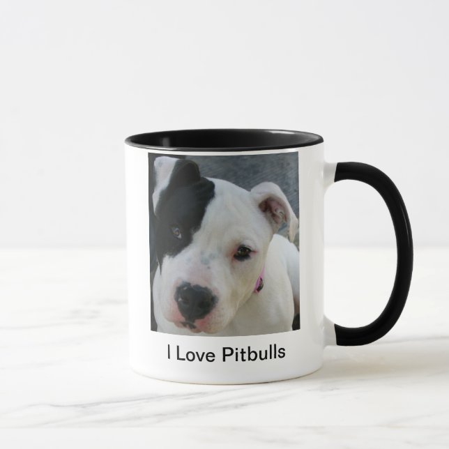 Amo la taza de la taza de café de Pitbulls (Derecha)