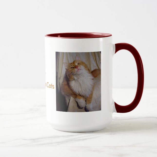 Amo la taza de los gatos de Coon de Maine (Derecha)