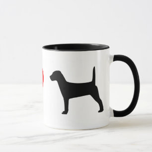 Amo la taza de los terrieres de Jack Russell