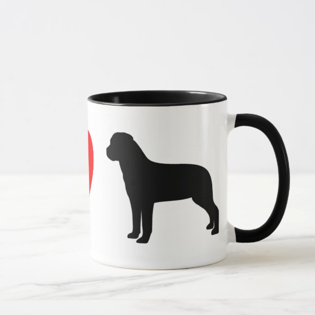 Amo la taza de Rottweilers (Derecha)