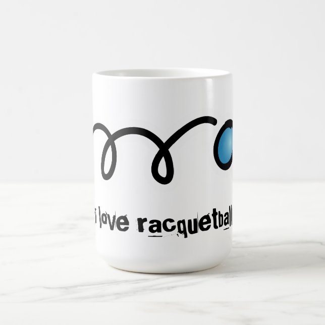 Amo la taza del coffe del racquetball (Centro)