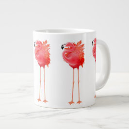 Amo la taza del jumbo de los flamencos