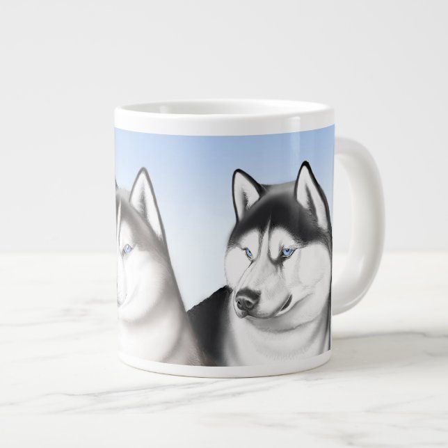 Amo la taza del jumbo de los perros del perro (Derecha)